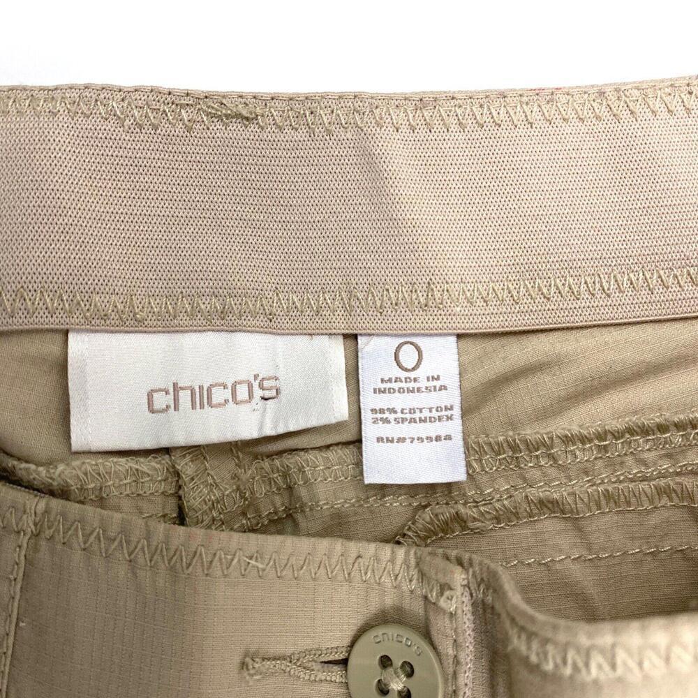 Chico's Capri Women's size 4 Chico's 0 Medium Wash Beige Pants - Picture 4 of 4
